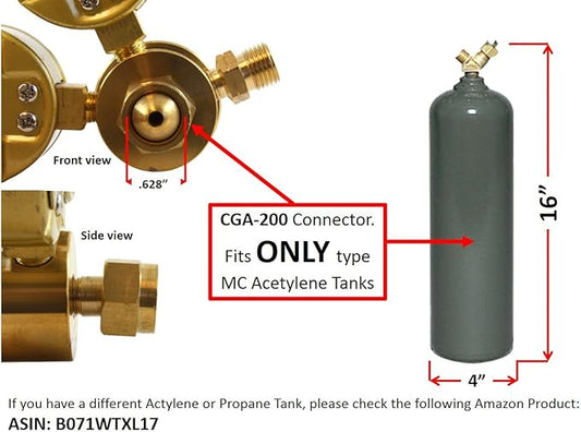 SÜA - Oxygen and Acetylene Regulators Welding Gas Gauges -Pair - Rear Entry - LDB series - PuriLite