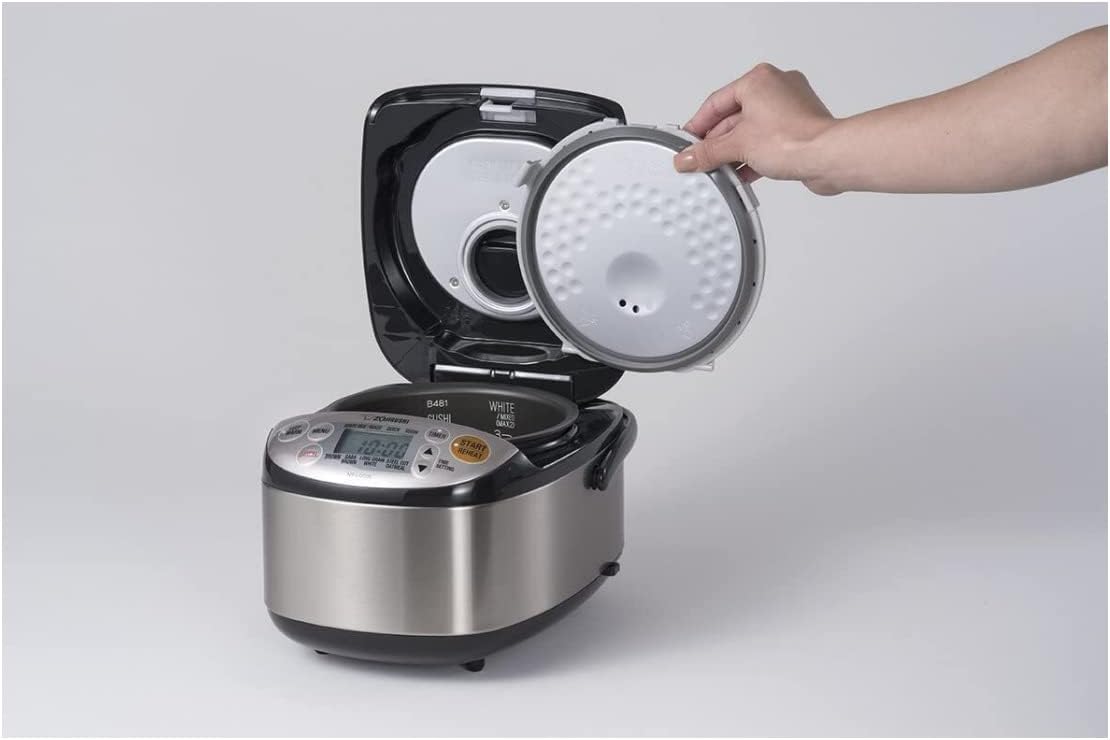 Zojirushi NS-LGC05XB Micom Rice Cooker & Warmer, 3-Cups (uncooked), Stainless Black - PuriLite