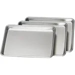 Tramontina Aluminum Baking Sheet Pan, Quarter Size, 9.5"L x 13"W, 3 ct - PuriLite