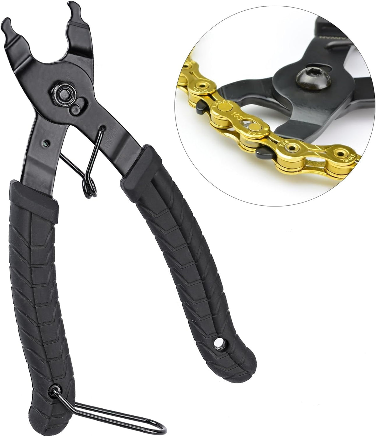 Bike Link Plier, Oumers Chain Plier Missing Link 2 in 1 Opener Closer Remover Plier/Bicycle Chain Plier Compatible with All Speed Chains Repair, Link - PuriLite