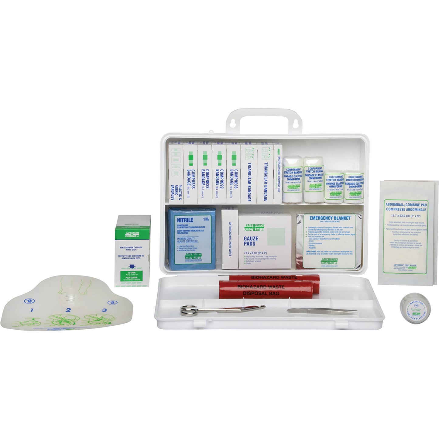 Basic First Aid Kit, CSA Z1220-17 Type 2 Low-Risk Environment, Medium (26-50 Workers), Plastic Box - PuriLite