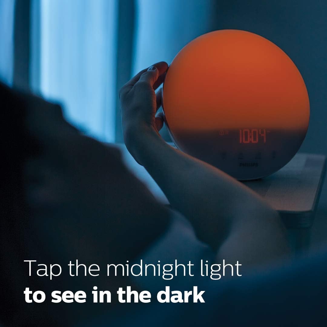 Philips Wake-Up Light Coloured Sunrise Simulation, White - PuriLite