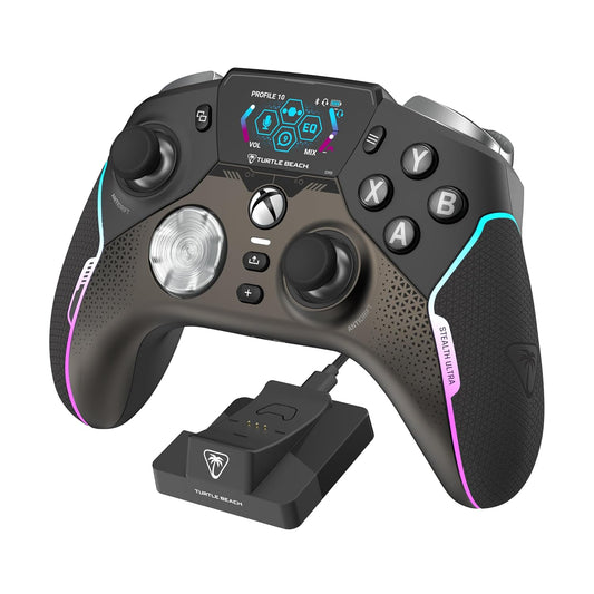 Turtle Beach Stealth Ultra High-Performance Wireless Gaming Controller Licensed for Xbox Series X|S, Xbox One, Windows PC, Android - LED Dashboard, Dock, RGB Lighting, 30-Hr Battery, Bluetooth, Black - PuriLite