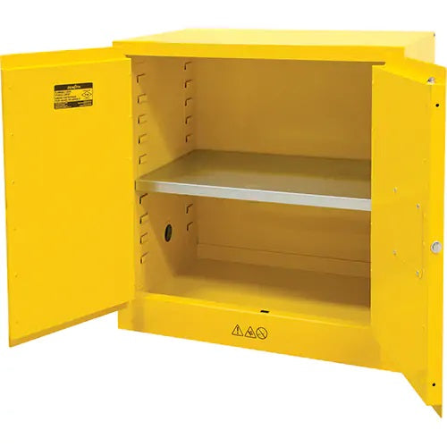 Flammable Storage Cabinet, 22 gal., 2 Door, 35" W x 35" H x 22" D - PuriLite