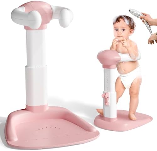 COOSEYA ® Baby Bathtub With Shower Stand Support|Anti-Pinch Soporte para Bañera de Bebé Adjustable Baby Shower Tower, Smart Water Flow Hug Tower for 6-36 Months, Ideal baby shower gifts - PuriLite