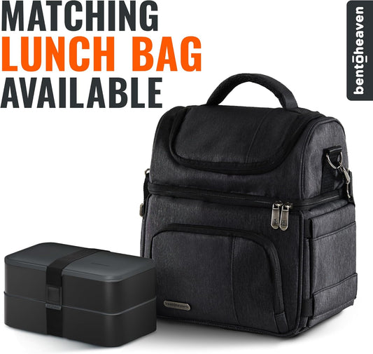 Bentoheaven Premium Bento Box Adult Lunch Box 40oz with 2 Compartments, Leakproof Microwave Safe Meal Prep Container with Cutlery & Chopsticks, BPA-Free Reusable Food Storage (Outer Space) - PuriLite