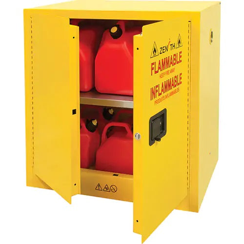Flammable Storage Cabinet, 22 gal., 2 Door, 35" W x 35" H x 22" D - PuriLite
