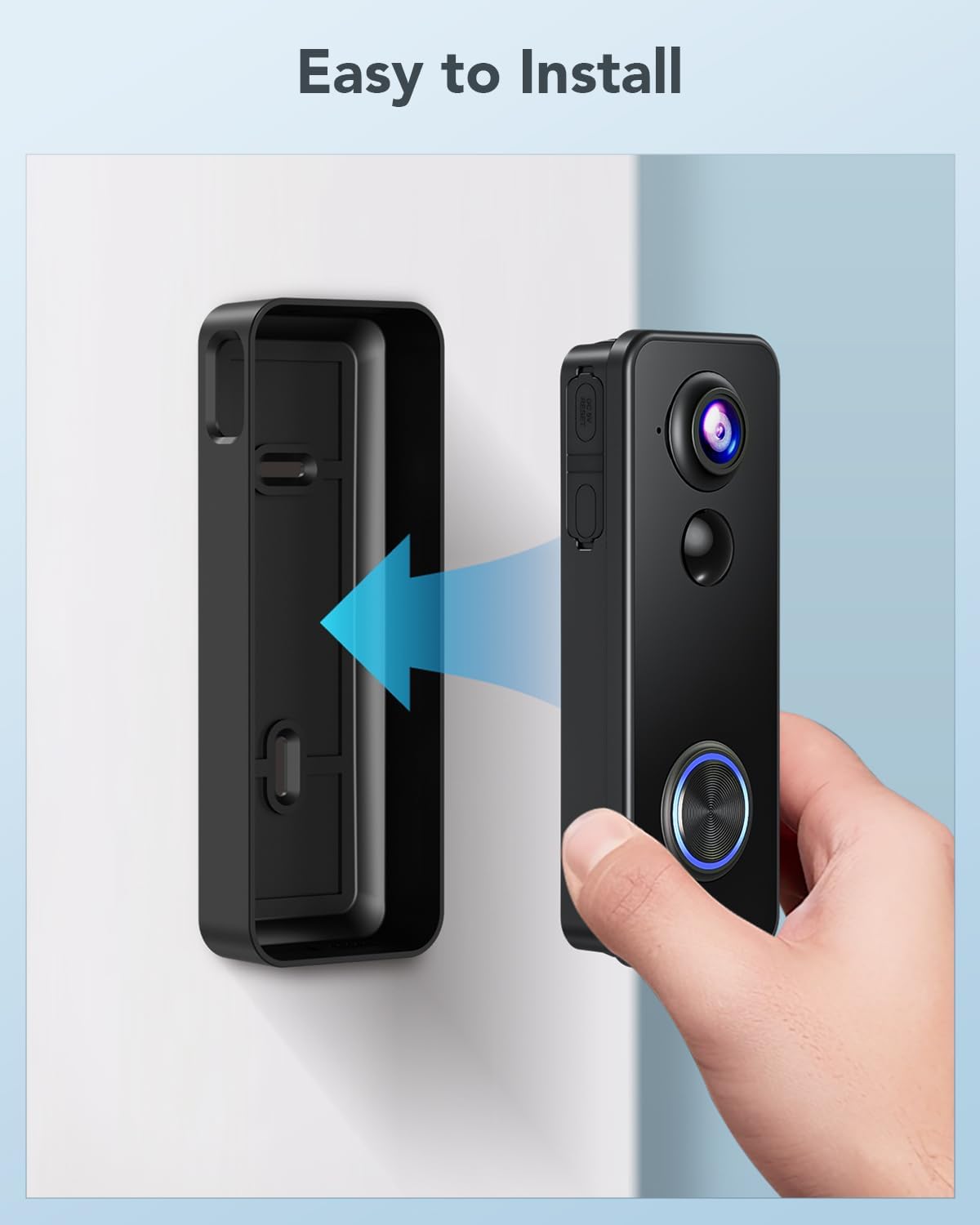 XTU Doorbell Camera Wireless Outdoor with Chime, 180° Head-to-Toe Pano View, 2K 3MP Video Doorbell No Subscription, 2.4GHz WiFi, Cloud/SD Storage, Work with Alexa & Google Assistant - PuriLite