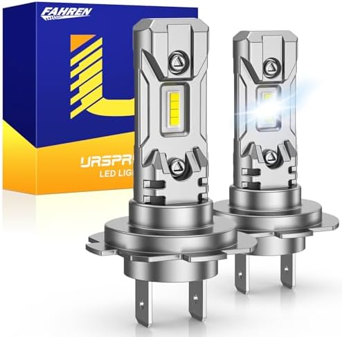 FAHREN H11 H9 LED Headlight Bulbs, 40000LM Super Bright H11 LED Bulb with Canbus Driver, 360° Adjustable Light Angle Halogen Replacement Kit, 6500K White IP68 Waterproof, Pack of 2 - PuriLite