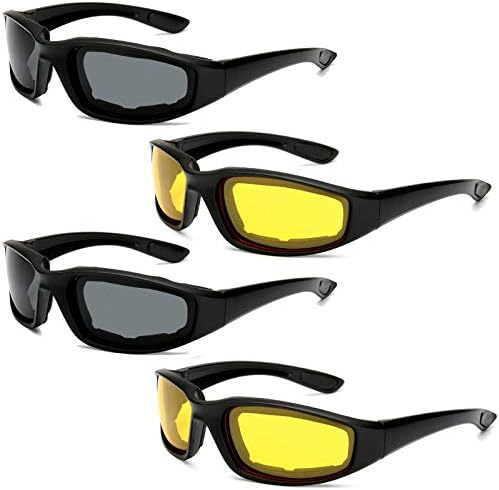 Peciees 4PCS Motorcycle Riding Glasses Bicycle Sunglasses Goggles for Outdoors - PuriLite