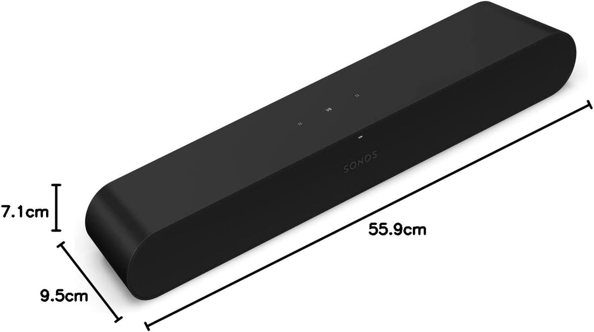 Sonos Ray - Black - Compact Soundbar - PuriLite