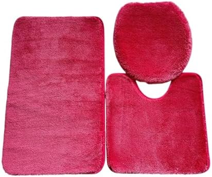 Daniel's Bath & Beyond 3 Piece Solid Luxury Bath Mat, Lime Green, (3PC Solid Luxury) - PuriLite
