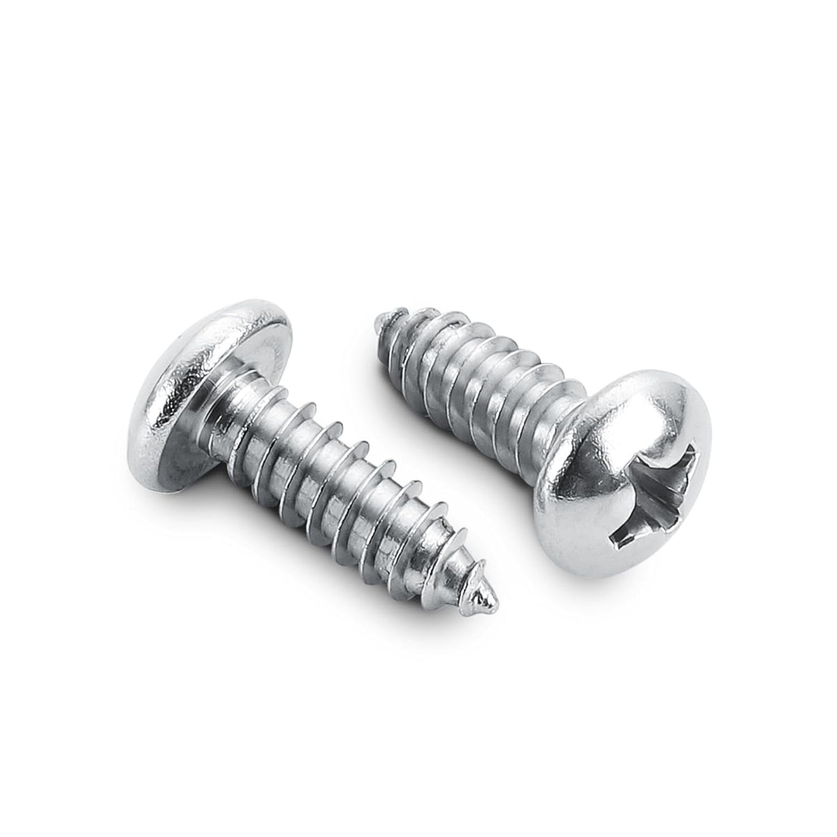#8 x 2 Phillips Pan Head Self Tapping Screws Sheet Metal Wood Screws, Black Oxide, Stainless Steel 304, 50 PCS - PuriLite