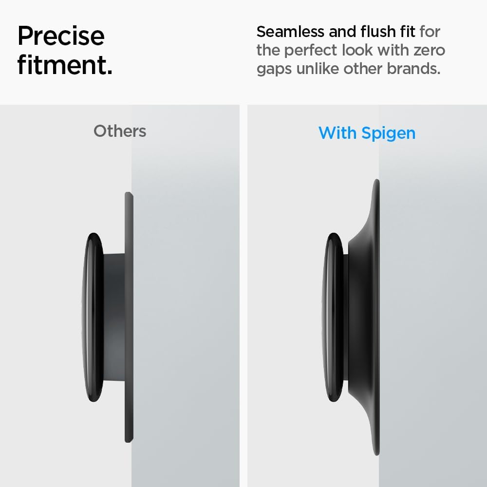 Spigen Wall Plate Designed for New Google Nest Learning Thermostat 4th Generation (2024) Wall Plate - Matte Black - PuriLite