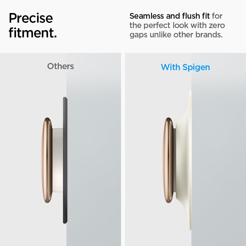 Spigen Wall Plate Designed for New Google Nest Learning Thermostat 4th Generation (2024) Wall Plate - Matte Black - PuriLite