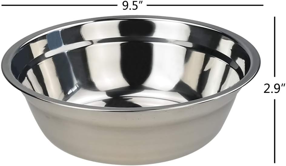 Fiaze 6-Piece Stainless Steel Mixing Bowl, 9.5" Diameter Serving Bowls Set - PuriLite