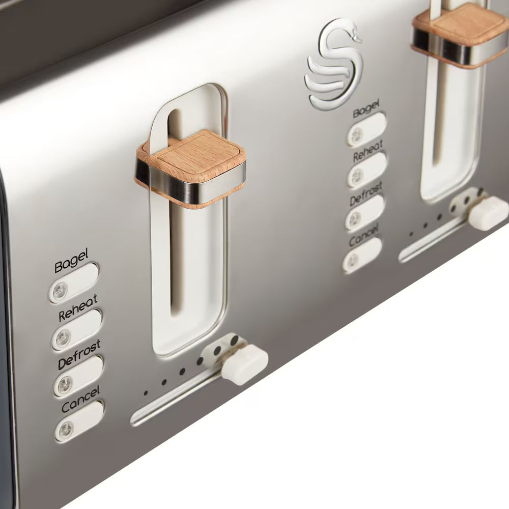Swan Swan Nordic 4 Slice Toaster - Grey - PuriLite
