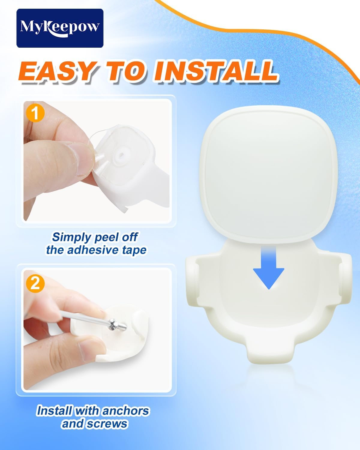 MyKEEPOW Wall Mount Compatible with Ecobee Smart Sensor, Not Suitable for 2nd Generation, 4 Pack (White) - PuriLite