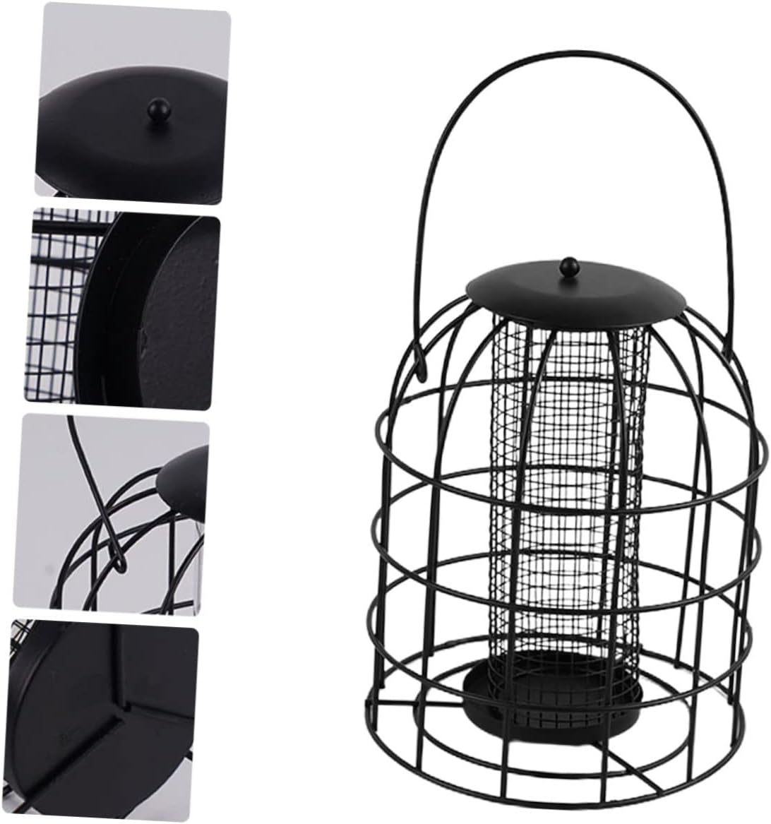 HEMOTON 2pcs Iron Cage Bird Feeder Hanging Mesh Grid Tube for Indoor Birds Pet Store Supplies