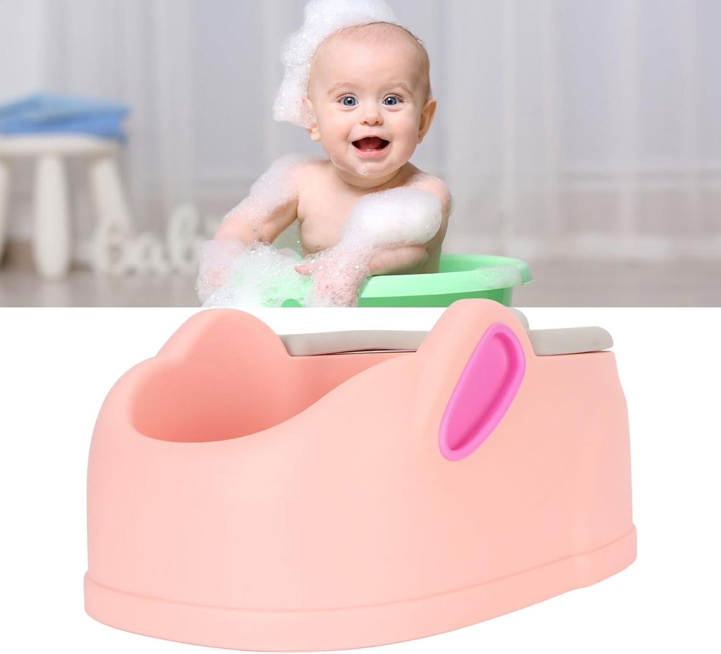 27 X 41.5 X 18.5cm Baby Butt Washing Basin Children Butt Wash Basin Baby Boys and Girls Butt Bath Washing Seat Portable Lightweight Washing Basin for Newborn Infant Toddler - PuriLite