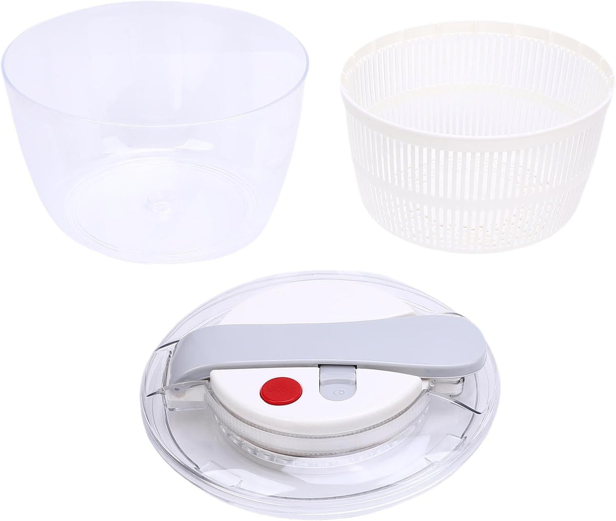 SENECESLI Salad Spinner, Easy Press Vegetable Dryer PP for Lettuce (Black) - PuriLite