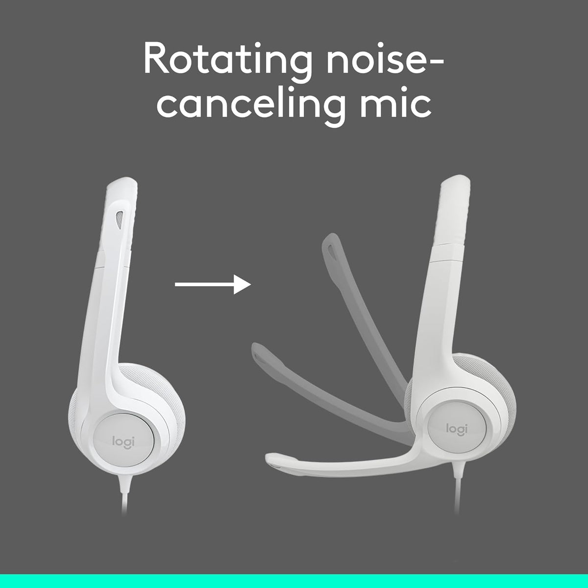 Logitech Zone 301 Wireless Bluetooth Headset with Noise-Canceling Microphone, Compatible with Windows, Mac, Chrome, Linux, iOS, iPadOS, Android – Graphite - PuriLite