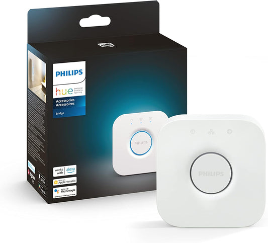 Philips Hue Bridge - Unlock the Full Potential of Hue - Multi-Room and Out-of-Home Control - Create Automations and Zones - Secure, Stable Connection Won't Strain Your Wi-Fi - Works with Voice, Matter - PuriLite