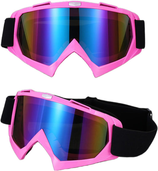 Motorcycle Goggles Dirt Bike ATV Off-road Riding Motocross Glasses with Neck Gaiter Face Cover for Women Girls - PuriLite