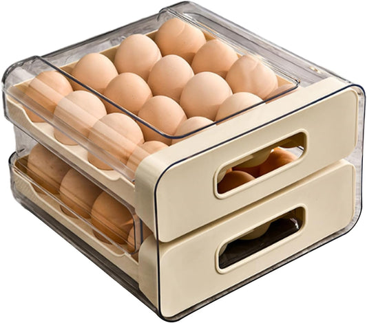 Egg Holder for Counter | Refrigerator Egg Storage Box | Kitchen Organizer Drawer | Pantry Egg Holder | Egg Storage Container - PuriLite