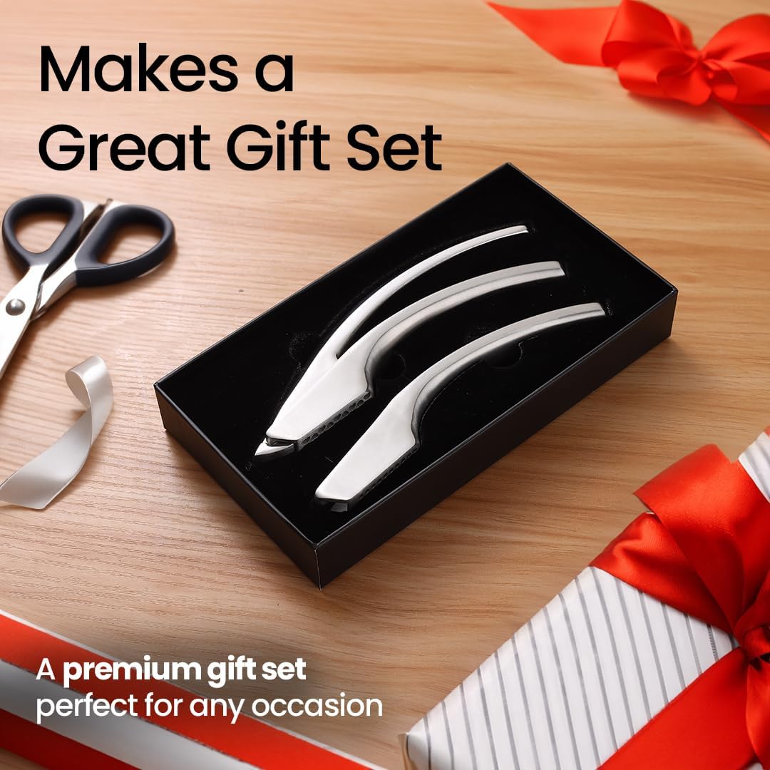 Gourmet Easy Lifetime Replace Garlic Press, No Need to Peel, Fine & Coarse Detachable Design for Easy Cleaning, Ergonomic Handle for Effortless Press, Stainless Steel Rust-Resistant, Dishwasher Safe