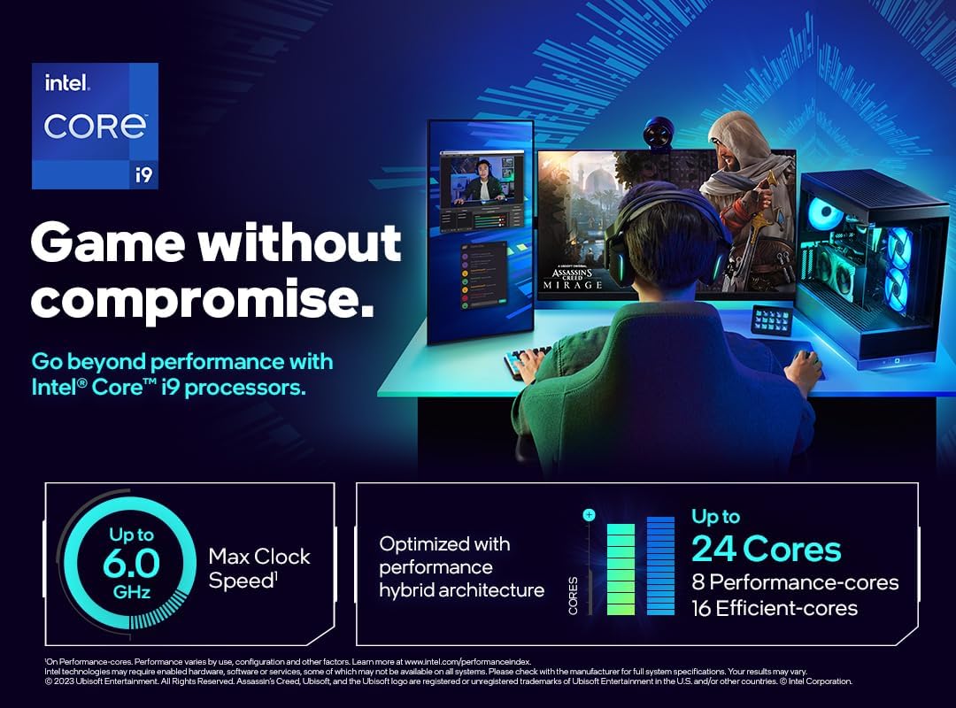 Intel® Core™ i9-14900KF New Gaming Desktop Processor 24 cores (8 P-cores + 16 E-cores) - Unlocked - PuriLite