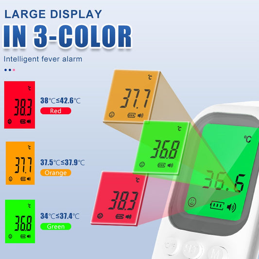 Digital Infrared Thermometer for Adults & Kids with Fever Alarm, 2 x 32 Memory Function, Fast & Accurate Temperature Reading, Reliable Baby Thermometer for Home Use - PuriLite