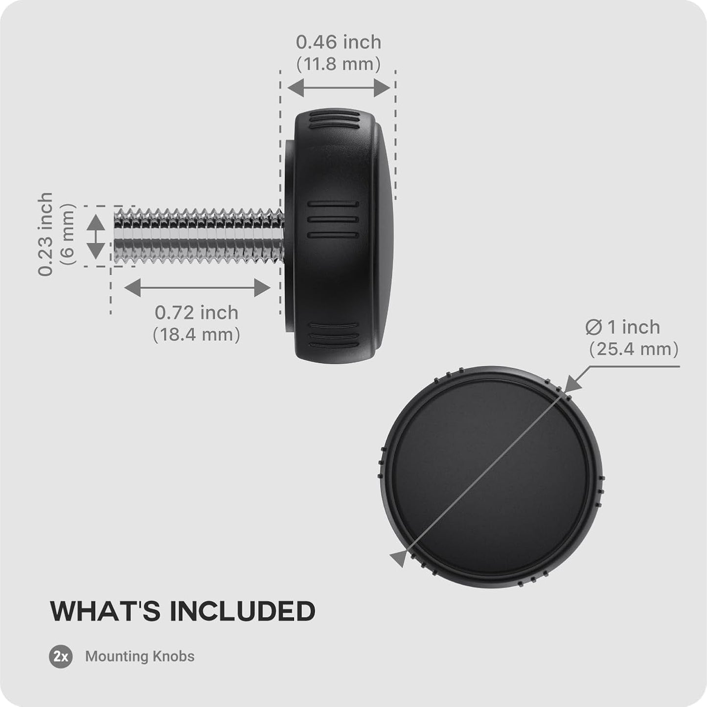 TUSITA 1" Mounting Knobs Compatible with Garmin Fish Finder - PuriLite