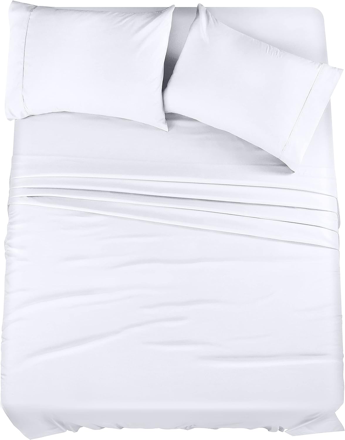 Utopia Bedding Queen Bed Sheet Set - 4 Piece Bedding - Soft Brushed Microfiber Fabric - Shrinkage & Fade Resistant - Easy Care (White) - PuriLite