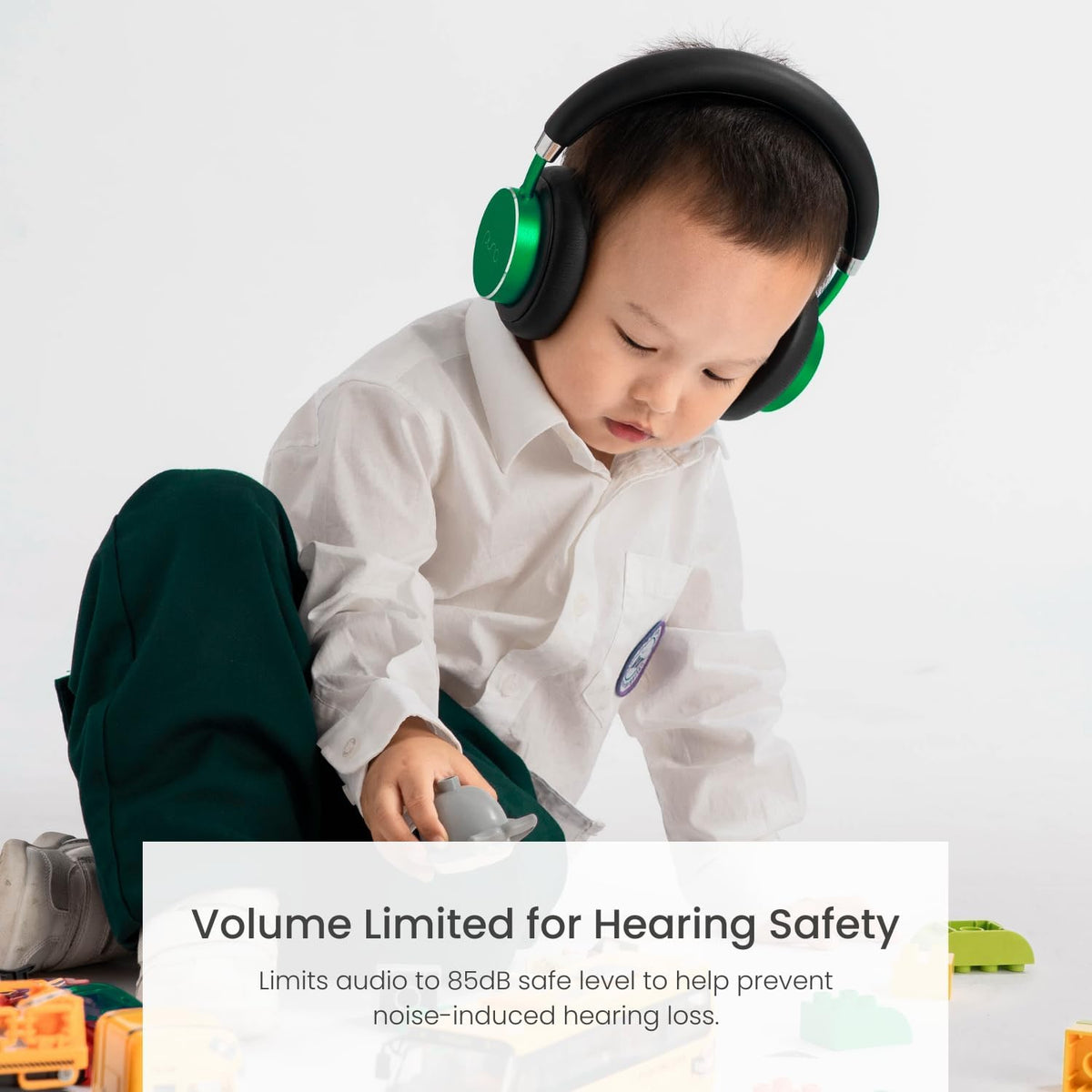 Puro Sound Labs BT2200 Plus Volume Limited Kids’ Bluetooth Headphones (Blue) - PuriLite