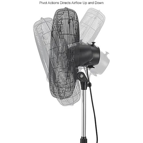 Global Industrial™ 18" Industrial Pedestal Oscillating Fan, 4,550 CFM, 1/6 HP - PuriLite