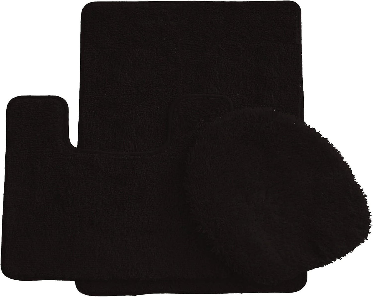 Daniel's Bath & Beyond 3 Piece Solid Luxury Bath Mat, Lime Green, (3PC Solid Luxury) - PuriLite