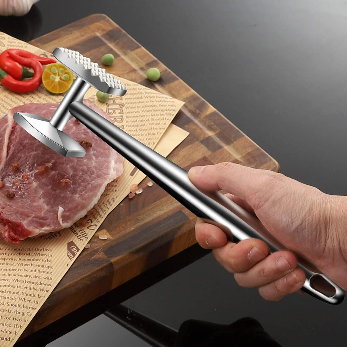 Purilite Select Double-Sided Meat Tenderizer Mallet - PuriLite