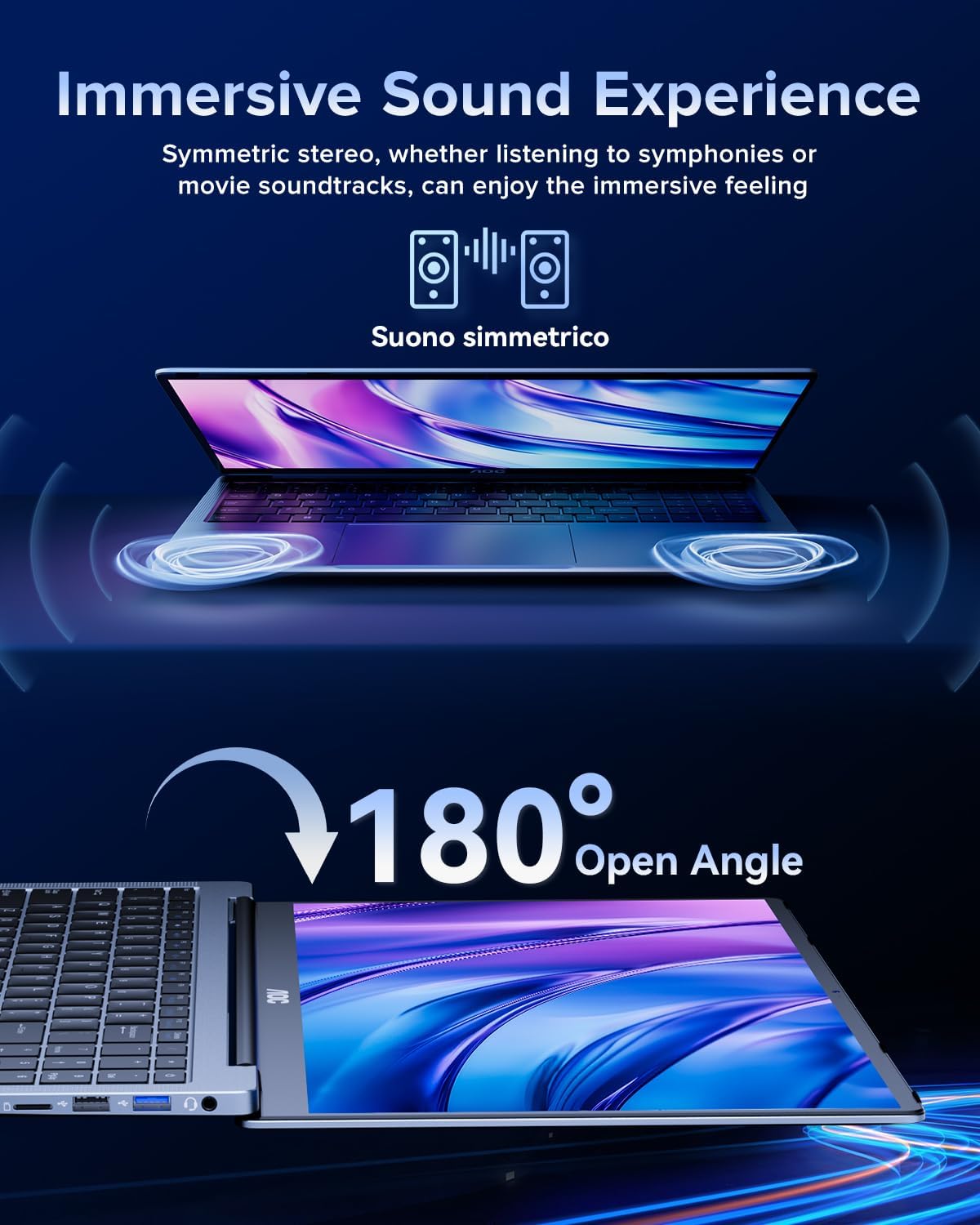 2025 AOC AX15 Laptop, 15.6-inch FHD (1920 x 1080) Display, Intel N97(4C/4T) Processor, 16GB DDR4 RAM, 512GB SSD, Windows 11 Pro, WiFi5, BT5.0, 38Wh Battery - PuriLite
