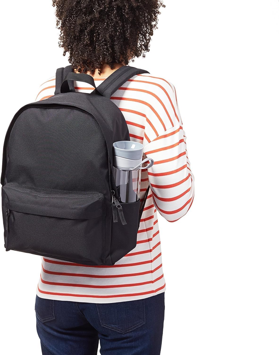 Amazon Basics Classic School Backpack - Black - PuriLite
