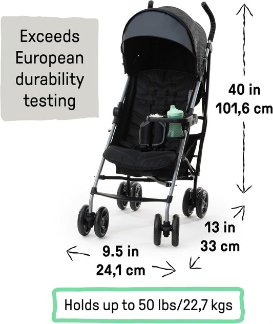 Summer Infant Ingenuity 3Dlite Convenience Stroller, Gray–Lightweight Stroller with Aluminum Frame, Large Seat Area, 4 Position Recline, Extra Large Storage Basket – Infant Stroller for Travel & More - PuriLite