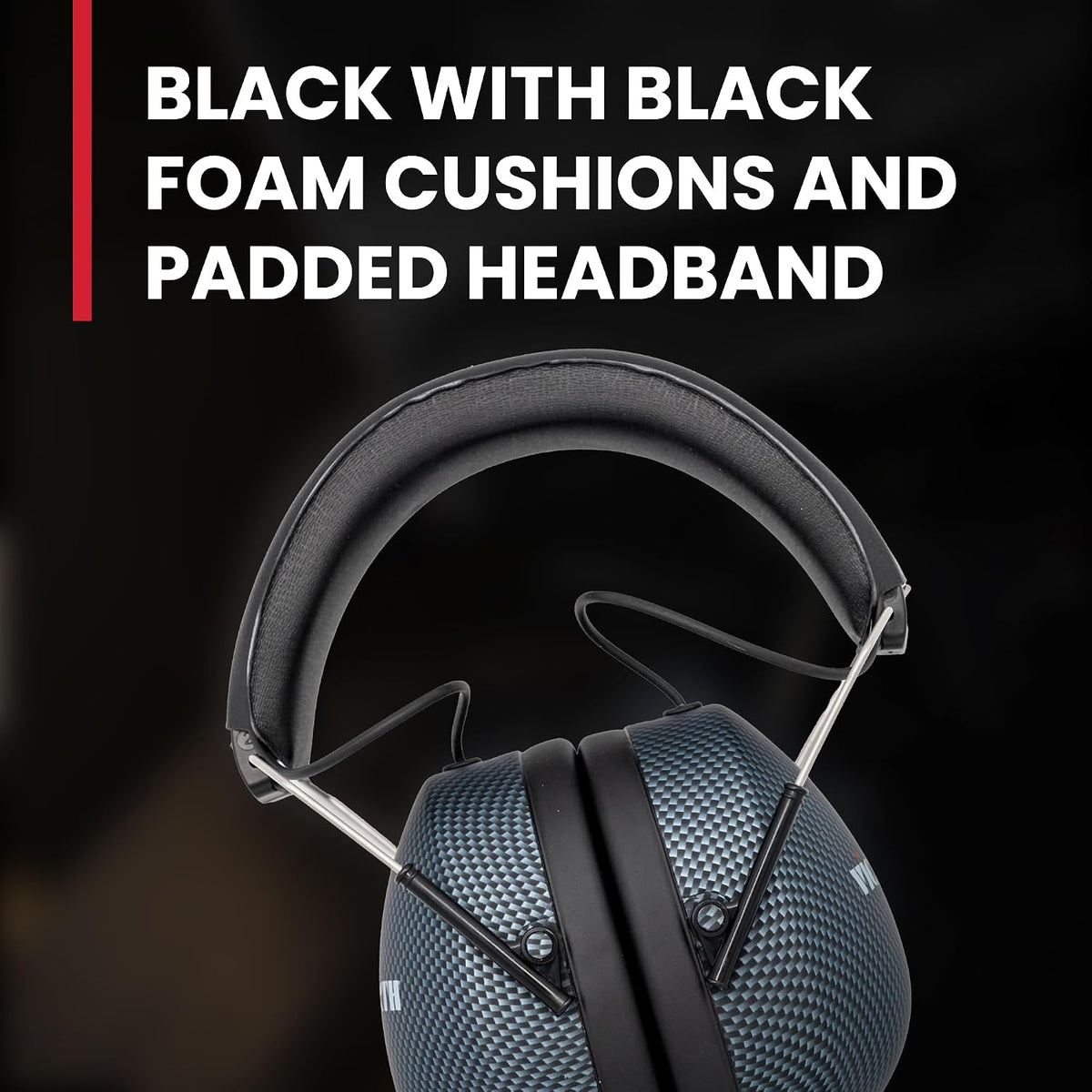 Vic Firth SIH3 Stereo Isolation Headphones, 25 Decibels