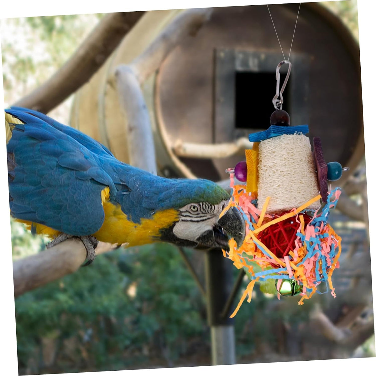 Kisangel 6pcs Parrot Toys for Bird Cage Accessories Useful Parrot Chewing Toys for Pet Supplies