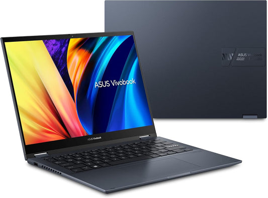 ASUS Vivobook S 14 Flip Laptop, 14” WUXGA 16:10 Touch Display, AMD Ryzen 7 7730U CPU, AMD Radeon™ Graphics, 16GB RAM, 512GB SSD, Fingerprint Sensor, Windows 11 Home, Quiet Blue, TN3402YA-AS71-CA - PuriLite