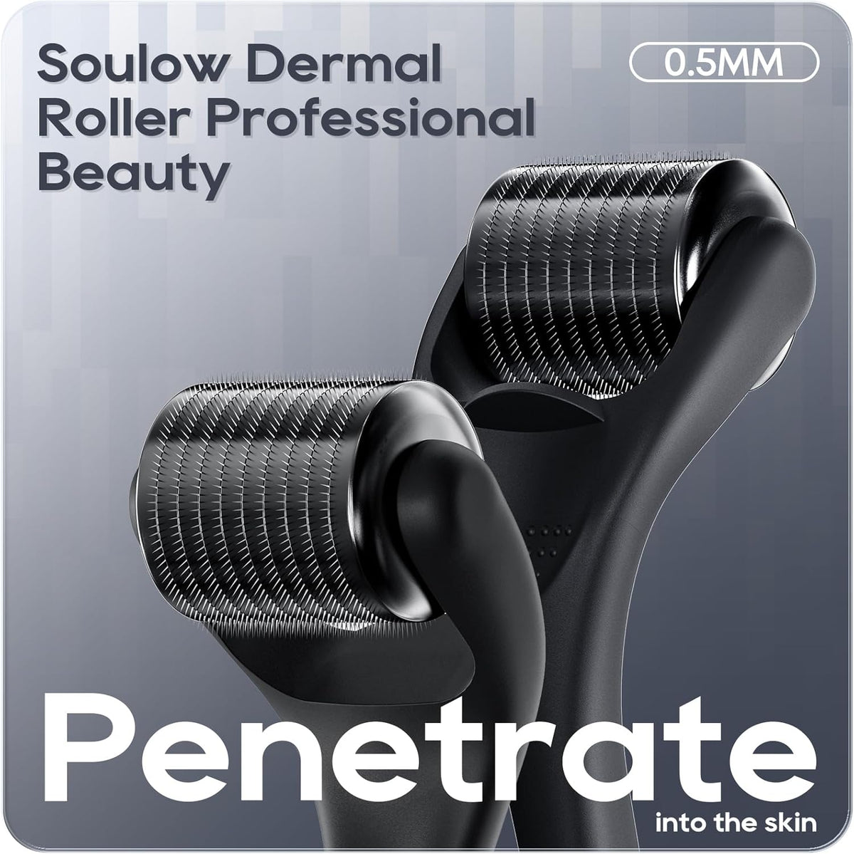Derma Roller 0.5mm Microneedling Roller 540 Titanium For Women and Men - PuriLite