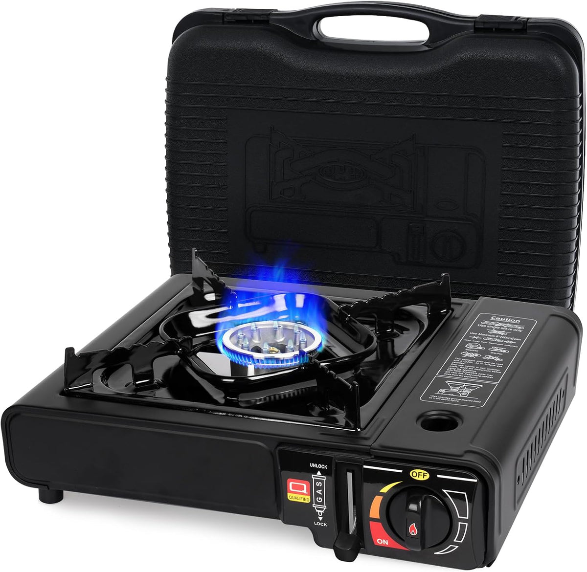 SHINESTAR Butane Camping Stove, 7800 BTUs, Portable with Carrying Case