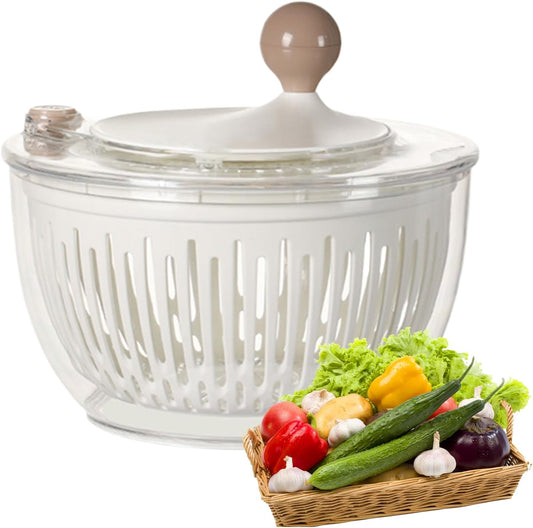 Salad Spinner,Lettuce Dryer 4.5L - Container with Non-Slip Base Bowl Strainer Storage for Kitchen Fruit Vegetable Refrigerator - PuriLite