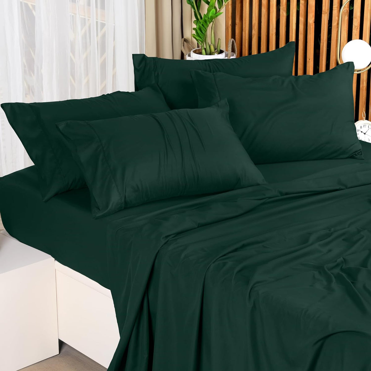 Utopia Bedding Queen Bed Sheet Set - 4 Piece Bedding - Soft Brushed Microfiber Fabric - Shrinkage & Fade Resistant - Easy Care (White) - PuriLite