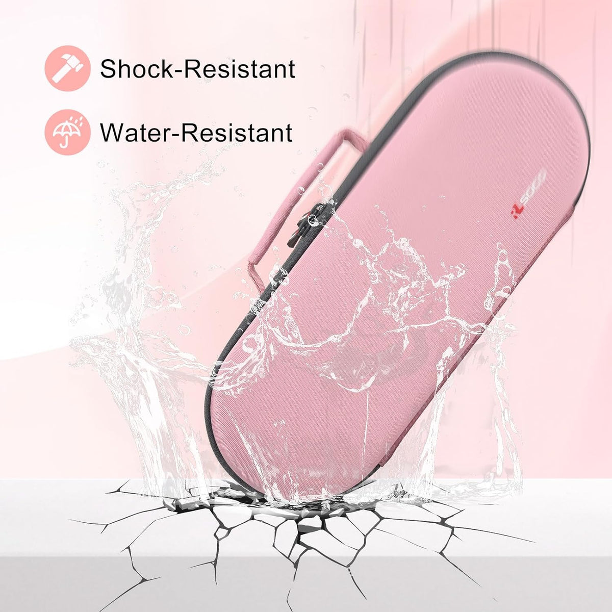 RLSOCO Case for Dyson Supersonic Travel Hair Dryer and Attachments - Pink Protective Carrying Case for Dyson Travel Hair Dryer, Shockproof, Dustproof, Water-Resistant, for Travel & Daily Storage