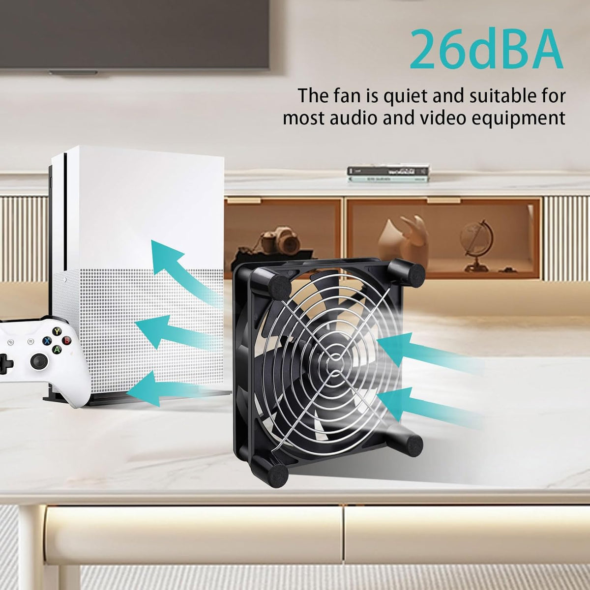 Wathai High Airflow Router Cooling Fan for Computer Cooler TV Small Box DC 5V USB Power 120mm 240mm Fan with Multi Speed Controller - PuriLite